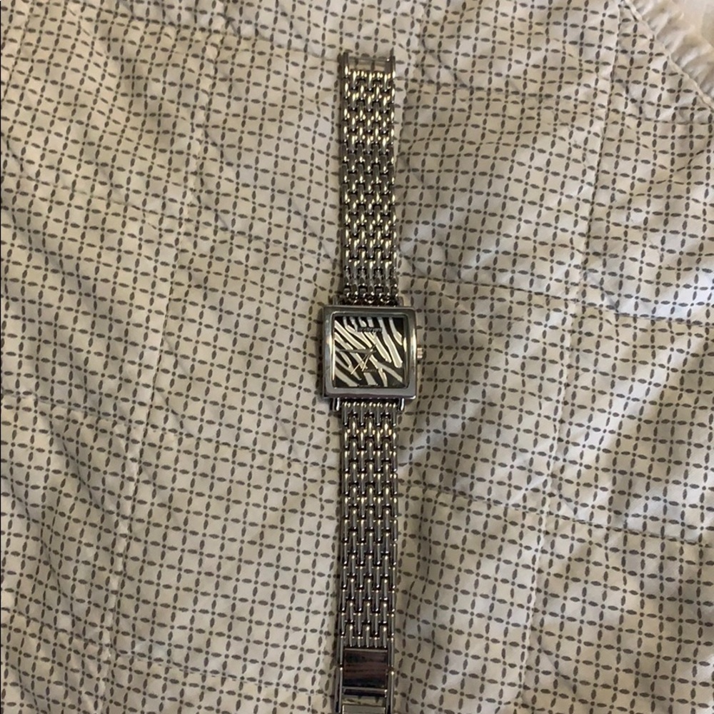 Lane Bryant silver watch w zebra face - never worn